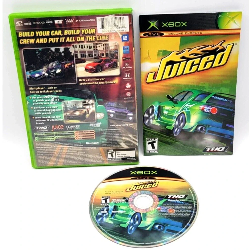 JUICES XBOX GAME CIB COMPLETE IN BOX‎